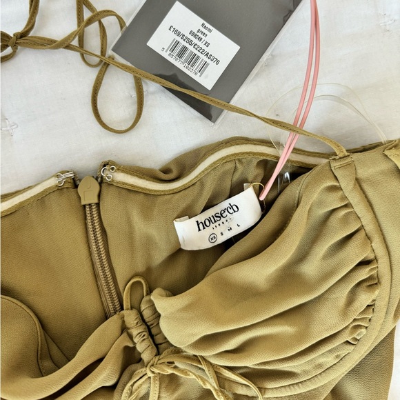 House of CB London NWT XS Olive Halter Midi Dress - Picture 13 of 16